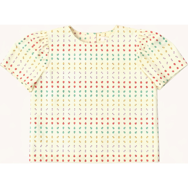 Puff Sleeve Blouse in Ladybug