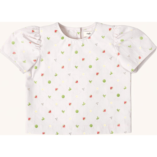 Puff Sleeve Blouse in Melon Patch