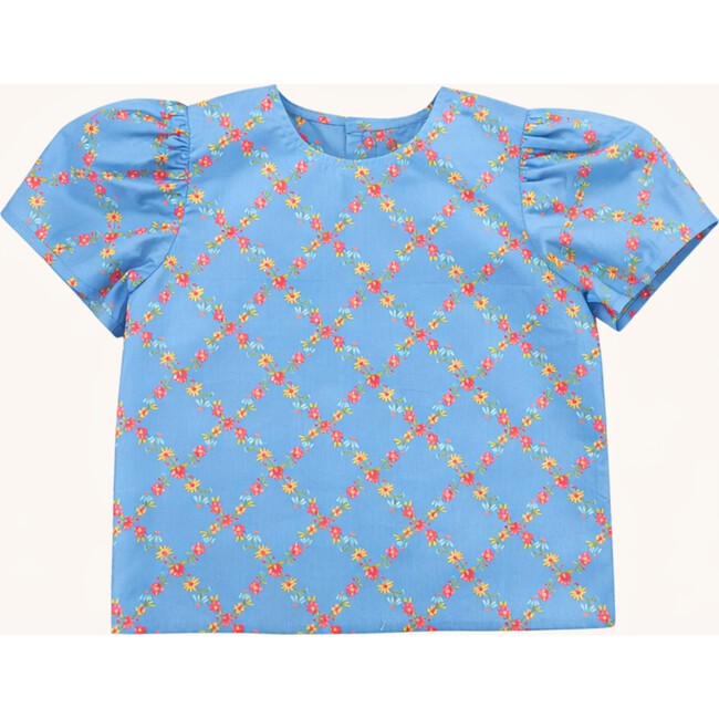 Puff Sleeve Blouse in Watercolor Floral