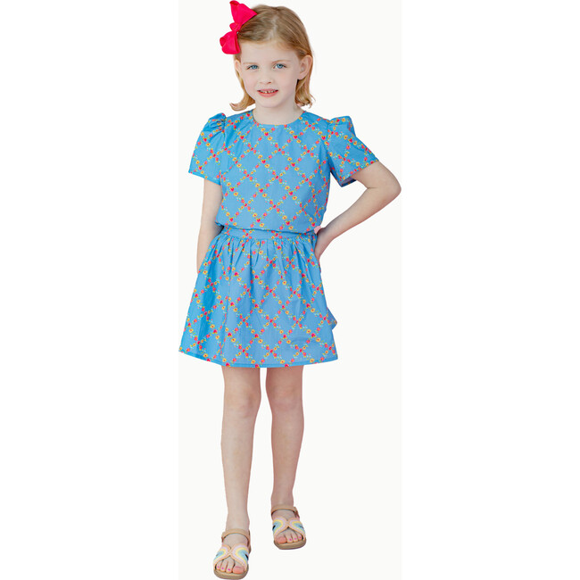 Puff Sleeve Blouse in Watercolor Floral