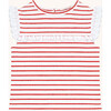 Eyelet Lace Tank in Red Heart Stripe - Tank Tops - 1 - thumbnail