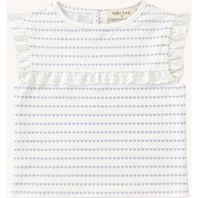 Eyelet Lace Tank in Purple Heart Stripe