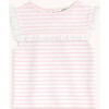 Eyelet Lace Tank in Pink Heart Stripe - Tank Tops - 1 - thumbnail
