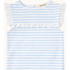 Eyelet Lace Tank in Blue Heart Stripe - Tank Tops - 1 - thumbnail