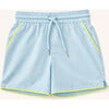 Boys' Drawstring Shorts in Light Blue w/Sulphur Trim - Shorts - 1 - thumbnail