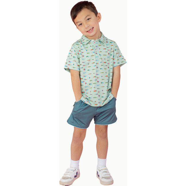 Boys' Performance Polo in Fishing