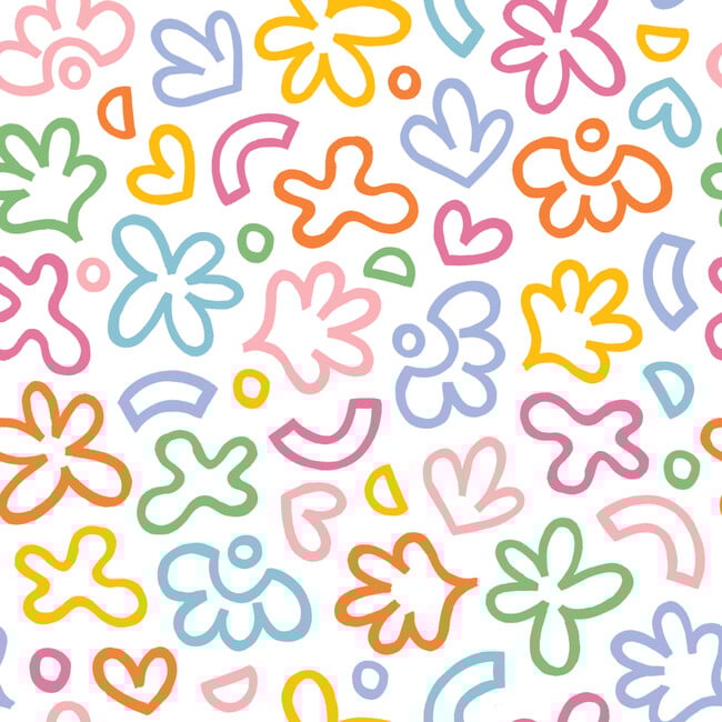 Circle Skirt in Rainbow Doodle - Skirts - 4