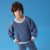 Contrast Sweatshirt, Navy Blue, Light Blue - Sweatshirts - 2 - thumbnail
