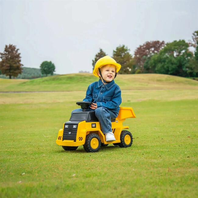 6V CAT Dump Truck Ride-On Toy (Yellow)
