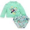 Long Sleeve Rash Guard Swim Set Toucan Print - Two Pieces - 1 - thumbnail