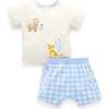 Gingham Short and Tee Set Caribbean Gingham - Mixed Apparel Set - 1 - thumbnail