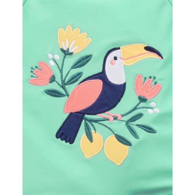 Long Sleeve Rash Guard Swim Set Toucan Print