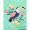 Long Sleeve Rash Guard Swim Set Toucan Print - Two Pieces - 2