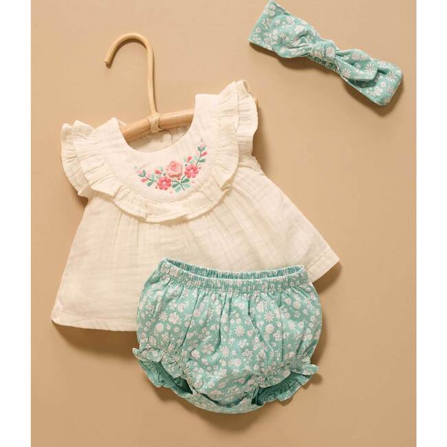 Embroidered Set Silhouette Print