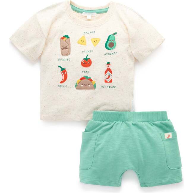 Small Bites Tee & Short Set Iguana