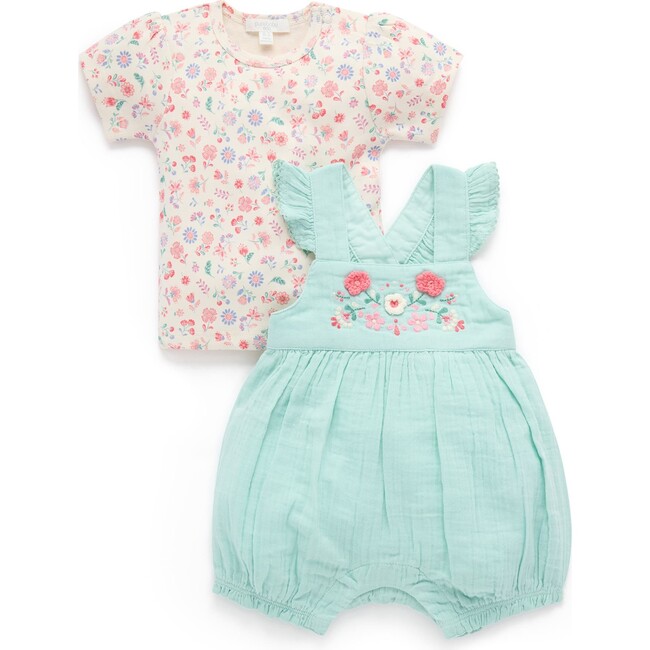 Embroidered Overall Set Aloe