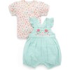 Embroidered Overall Set Aloe - Mixed Apparel Set - 1 - thumbnail