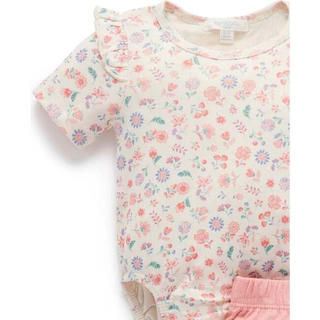 3 Piece Short Sleeve Gift Set Flor Print