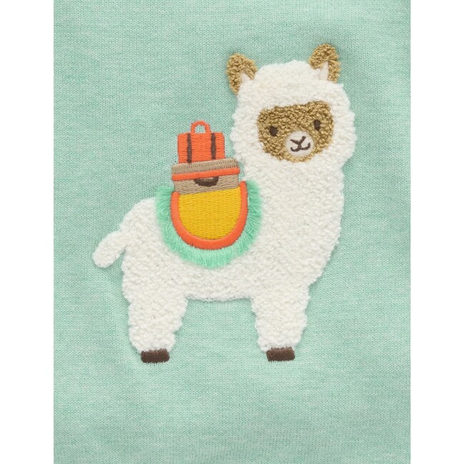 Llama Knit Sweater Aloe Melange - Sweaters - 3