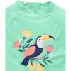Long Sleeve Rash Guard Swim Set Toucan Print - Two Pieces - 3