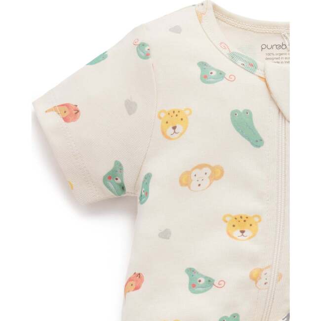 2 Pack Short Sleeve Zip Romper Fiesta Heads Print - Rompers - 3