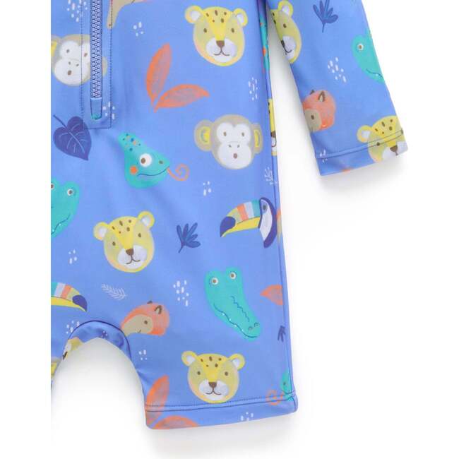 Long Sleeve Swim Sunsuit Jungle Faces Print - One Pieces - 4