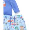 Board Short & Rash Guard Swim Set Cancun Print - Two Pieces - 4