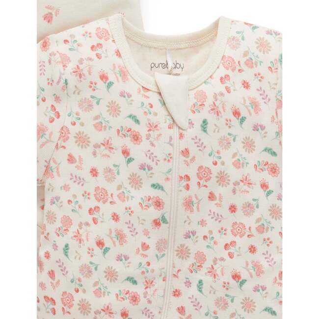 2 Pack Short Sleeve Zip Romper Emilia Print - Rompers - 5