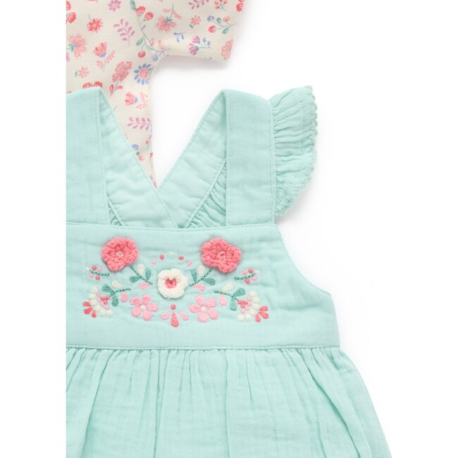 Embroidered Overall Set Aloe - Mixed Apparel Set - 4