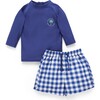 Board Short & Rash Guard Swim Set Marine Gingham - Two Pieces - 1 - thumbnail