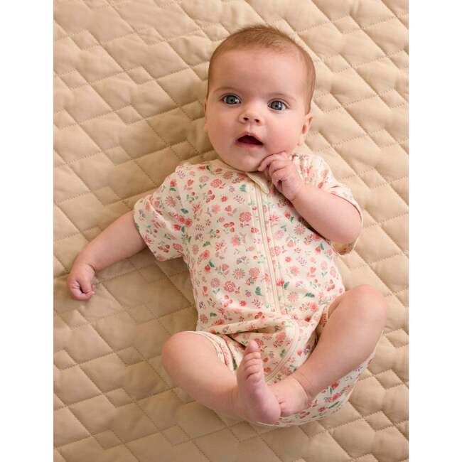 2 Pack Short Sleeve Zip Romper Emilia Print - Rompers - 6