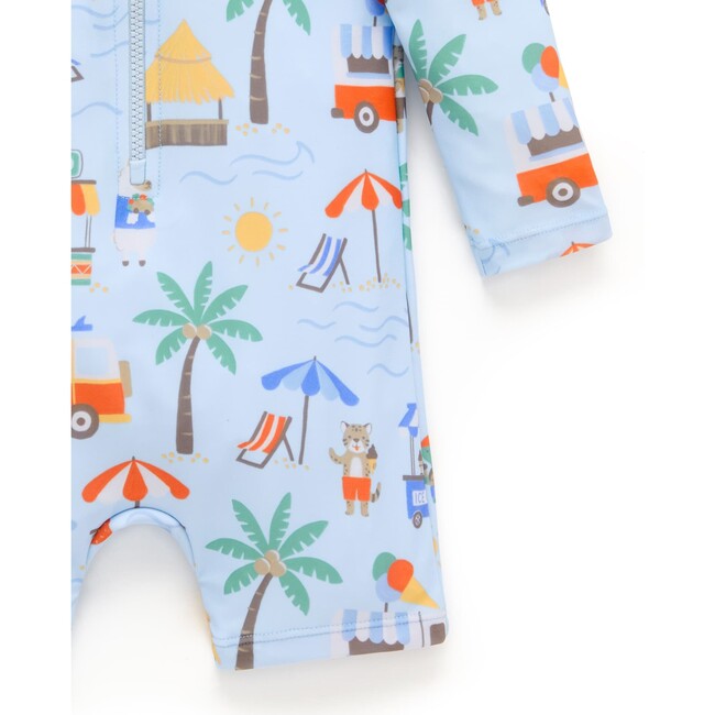Long Sleeve Swim Sunsuit Cancun Print - One Pieces - 4