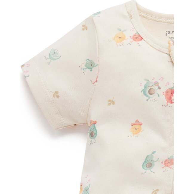 2 Pack Short Sleeve Zip Romper Pinata Print