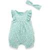 Ruffle Shortie Romper Set Silhouette Print - Rompers - 1 - thumbnail