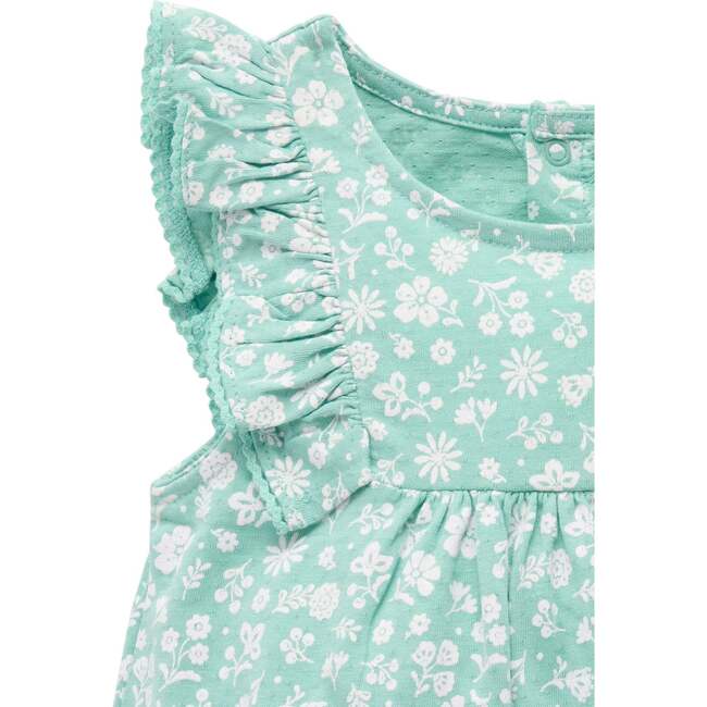 Ruffle Shortie Romper Set Silhouette Print