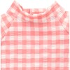 Long Sleeve Rash Guard Swim Set Pomegranate Gingham - Two Pieces - 2