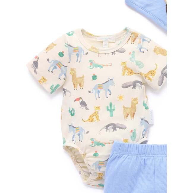 3 Piece Short Sleeve Gift Set Animal Fiesta Print