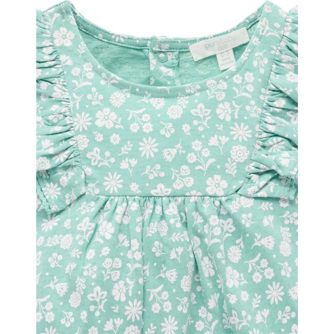 Ruffle Shortie Romper Set Silhouette Print - Rompers - 4