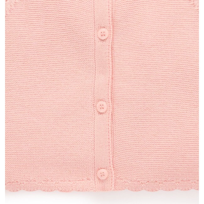 Scalloped Knit Cardigan Guava Melange - Cardigans - 4