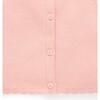 Scalloped Knit Cardigan Guava Melange - Cardigans - 4