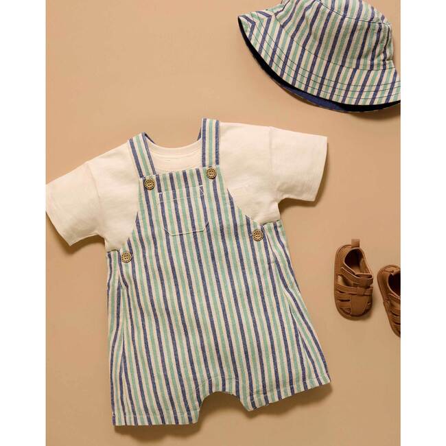 Striped Overalls Iguana Stripe - Rompers - 5