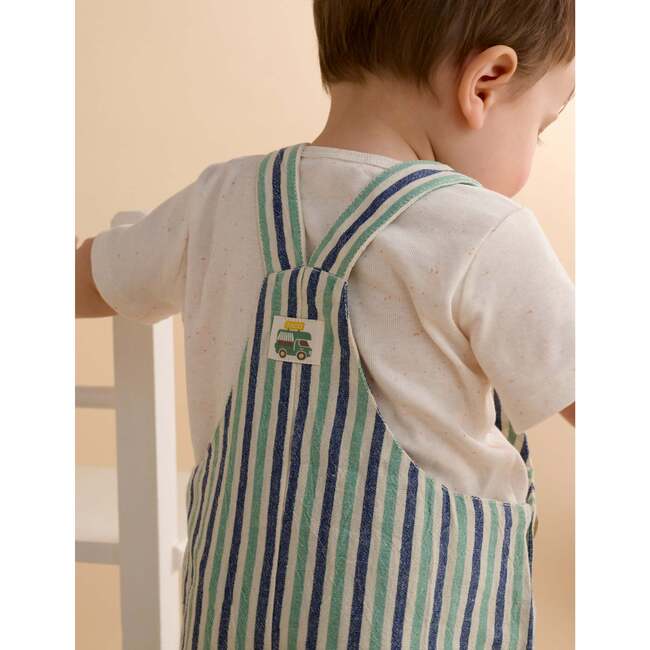 Striped Overalls Iguana Stripe - Rompers - 6