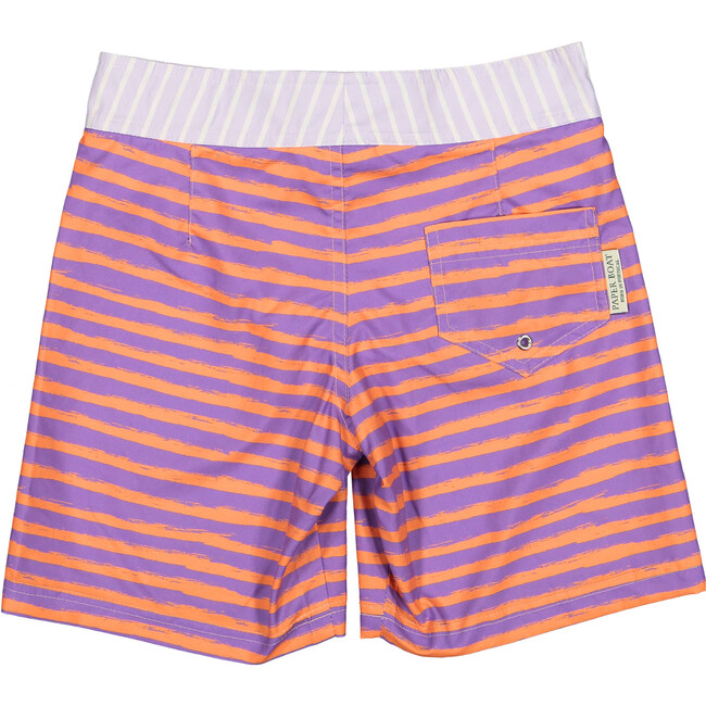 Lavander stripes surfer swim shorts