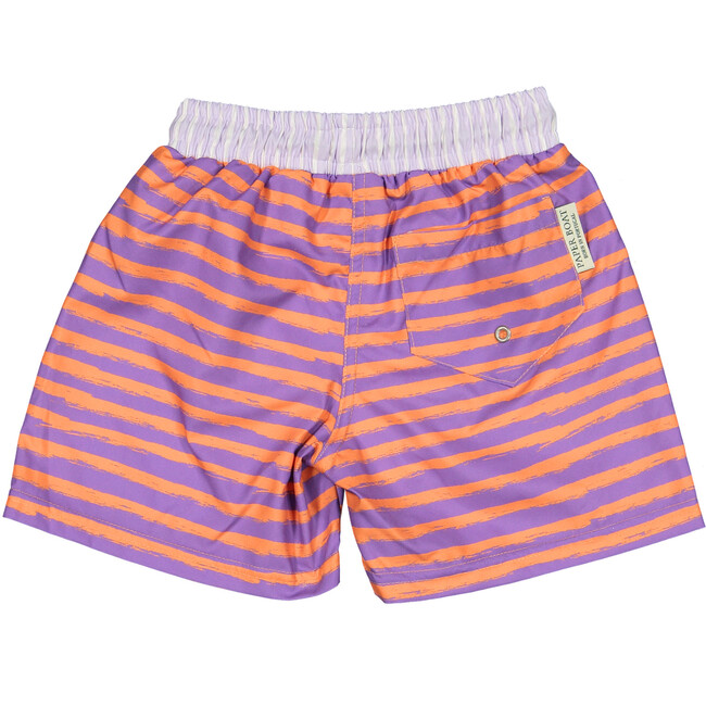 Lavander stripes classic swim shorts