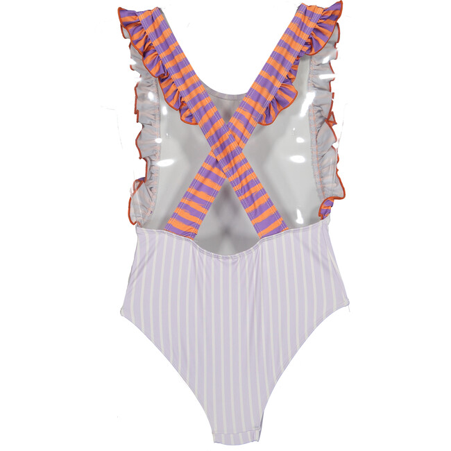 Lavander stripes swimsuit