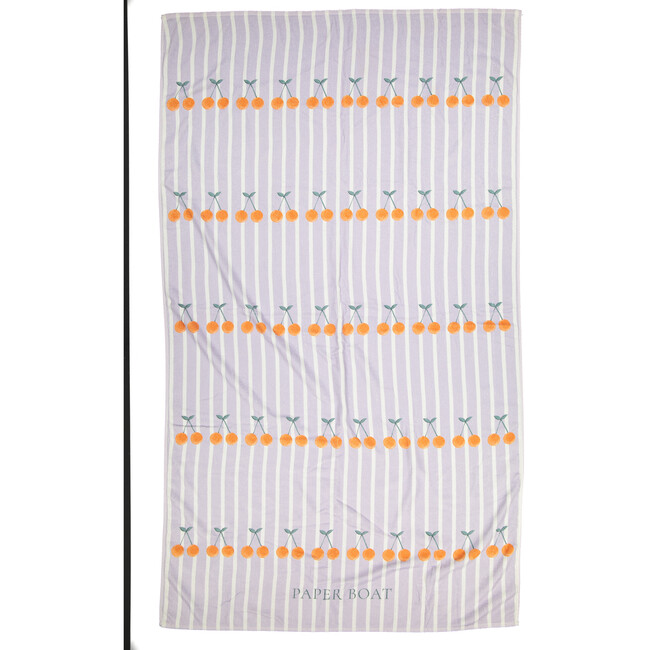 Lavander cherry large beach towel