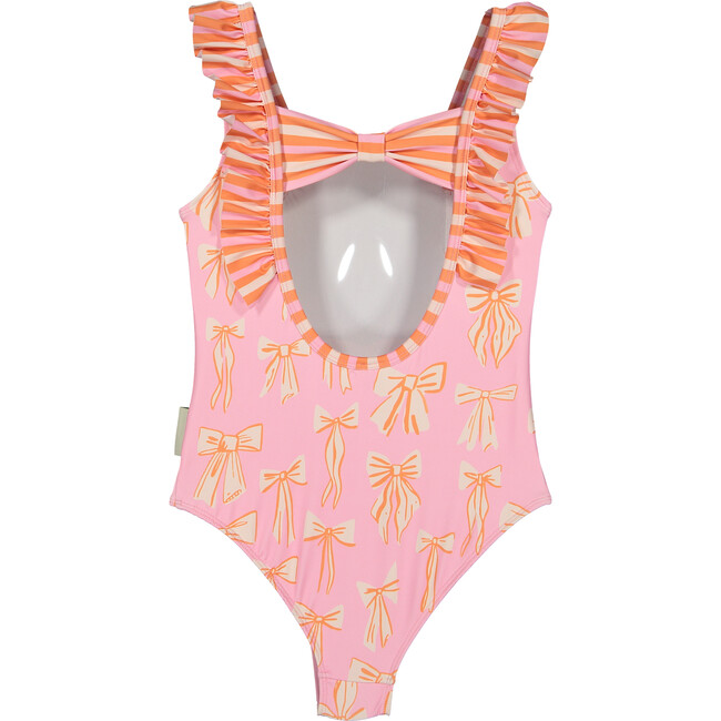 Beach stripes and bows swimsuit