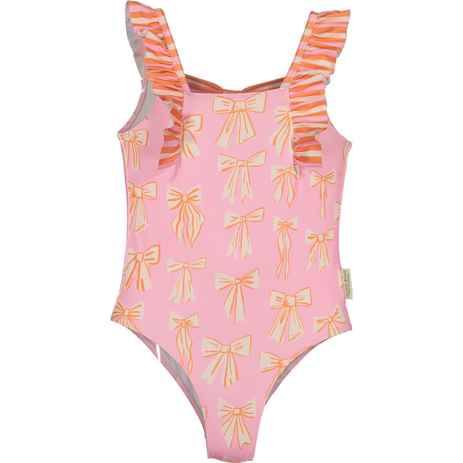 Beach stripes and bows swimsuit