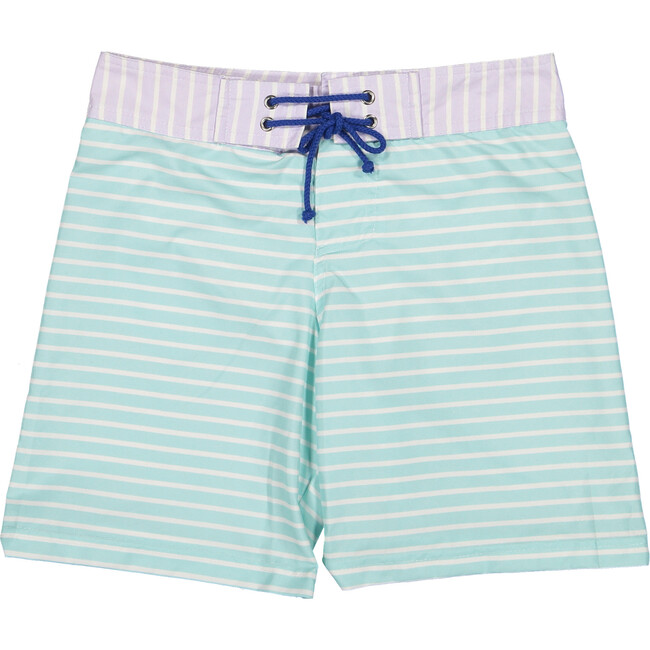 Pastel stripes surfer swim shorts