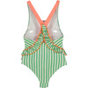 Pop stripes ruffles swimsuit - One Pieces - 2